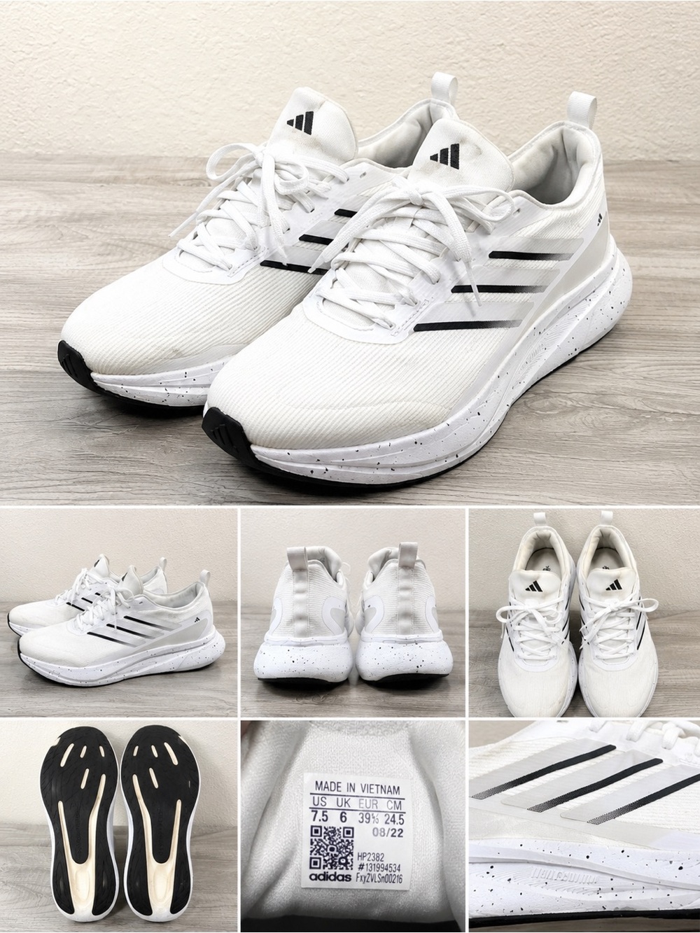 Adidas White Lightweight Running Sneakers Women’s Athletic Shoes Size 10